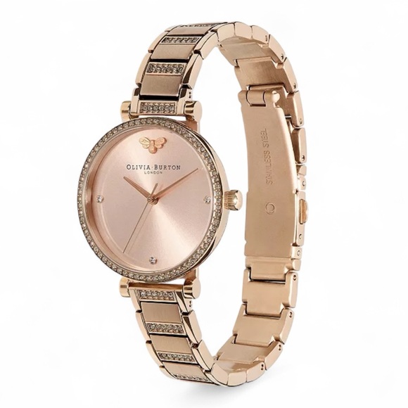 Olivia Burton Rose Gold Crystal Women's Watch - Picture 2 of 10